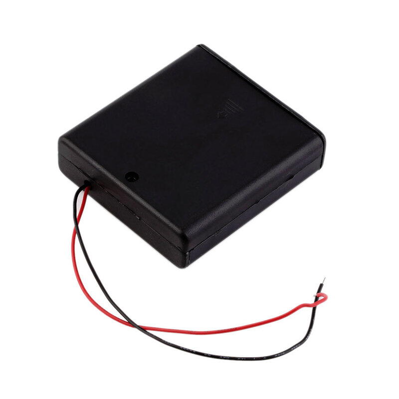 Livraison gratuite par DHL couvercle de batterie boîte support en plastique avec interrupteur marche/arrêt pour 4 x AA 1.5V piles 100 pcs/lot chaud