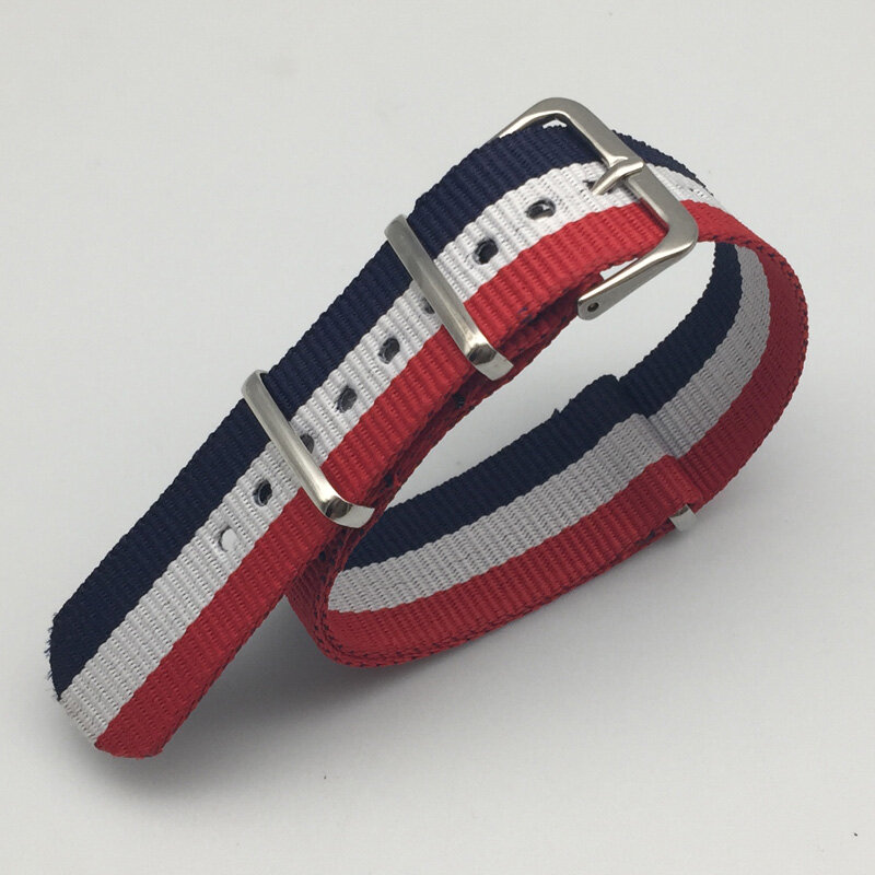 18 20 22 24mm marca esportes do exército otan tecido acessórios pulseiras de pulseira de náilon fivela cinto para 007 james bond pulseira relógio preto