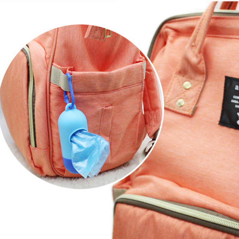 ใหม่พลาสติกขนาดเล็กแบบพกพาผ้าอ้อมเด็กขยะกระเป๋าขยะที่ถอดออกได้กล่องกระเป๋าผ้าอ้อม