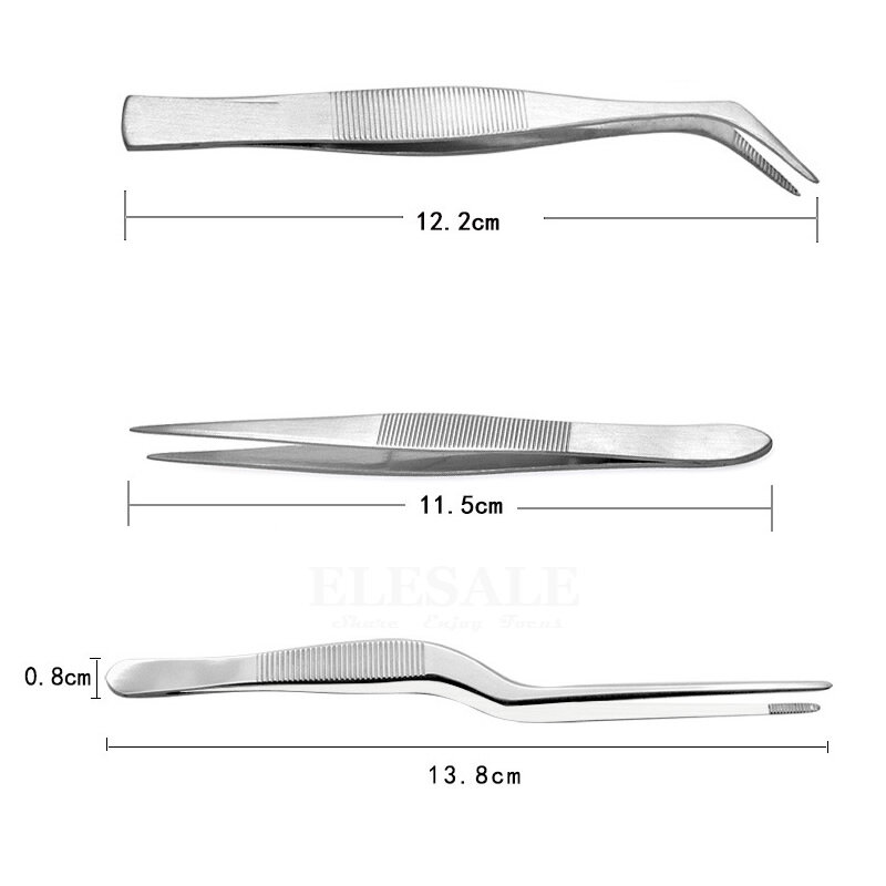 Stainless Steel Tweezers Grip Small Things For Makeup Eyebow Cut First Aid Kits Supplies Hand Craft Phone Repairing