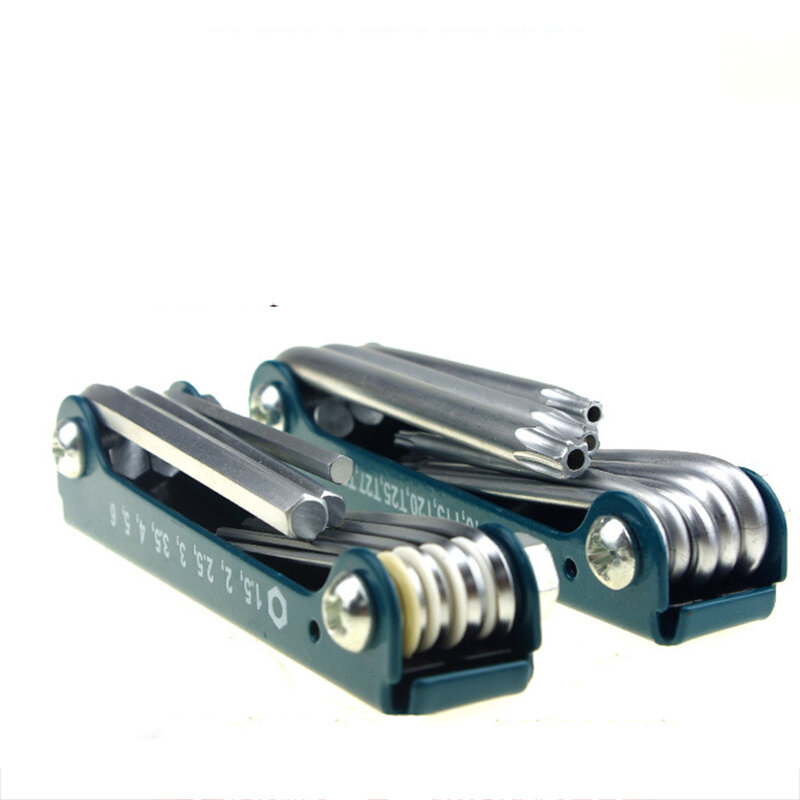 Składany sześciokątny zestaw kluczy sześciokątnych Cal klucz imbusowy śrubokręt sześciokątny metryczny śliwka wewnątrz sześciokątnych narzędzi ręcznych