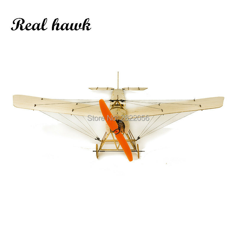 Avion RC en bois de balsa découpé au laser, kit de construction de modèles, envergure de 420mm, Micro Fokker