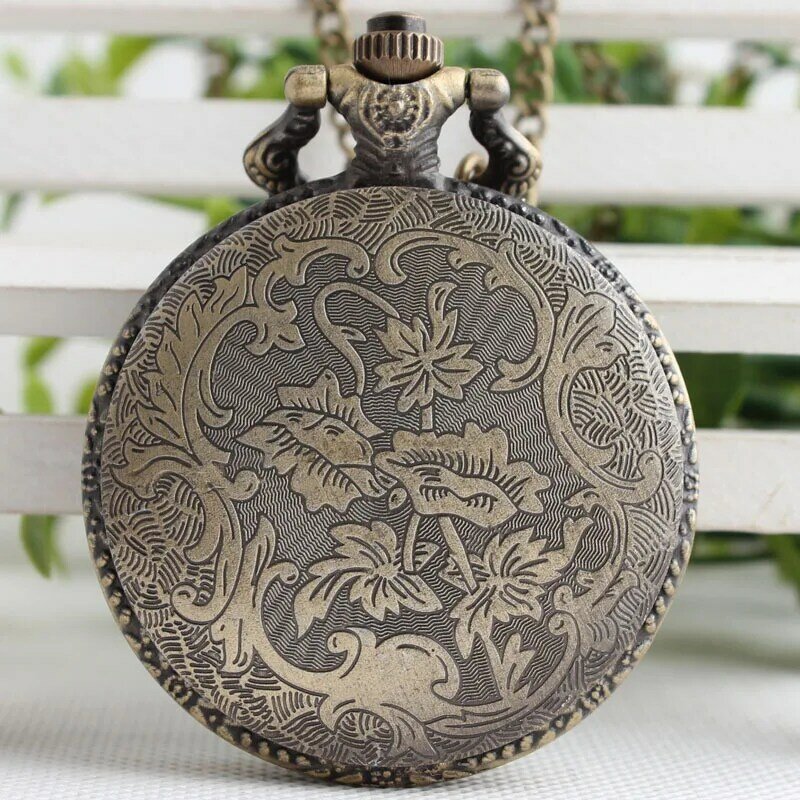Reloj Vintage Fob y de bolsillo, reloj de cuarzo con números romanos dorados, moda con Collar, reloj analógico dorado, regalos, envío directo