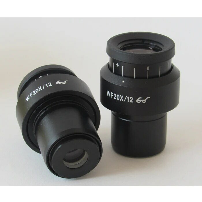 Microscópio óptico estéreo com plano ajustável, potência wf20x, 12mm, campo de visão, ponto alto, lentes de vidro 30mm