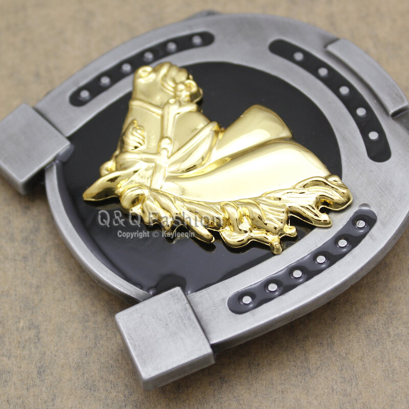 غربي روديو موضوع حزام الفروسية مشبك ، رأس الحصان الذهبي ، مكونات الملحقات ديي ، دروبشيبينغ