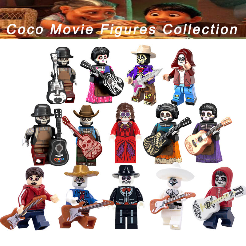 El Día de los muertos Legoelys Coco película Victoria Quirinas Chino Alpacino figuras de acción bloques de construcción regalo juguetes niños