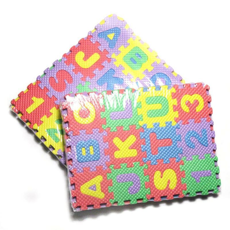 36Pcs/Set Unisex Mini Children Puzzles Kid Toys Educational 3D Puzzle Alphabet A-Z Letters Numeral Soft Foam Mat Rompecabezas