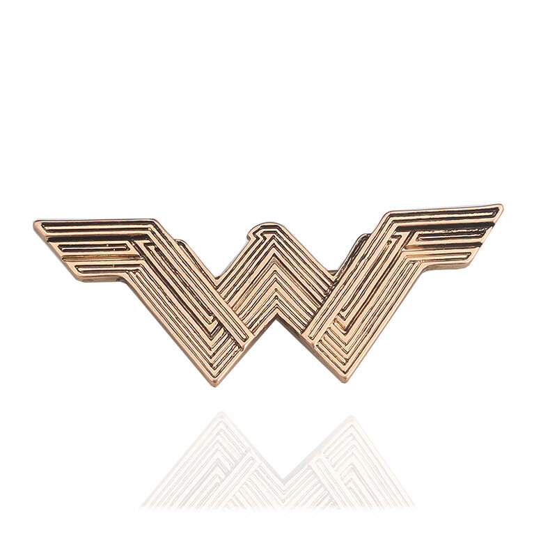 Insignia de Metal dorado para mujer, accesorios de Cosplay de superhéroe, Cosplay, broche de Wonder