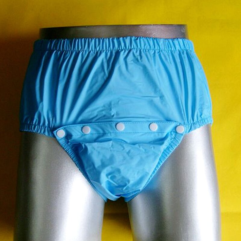 จัดส่งฟรี FUUBUU2211-Blue-XXL-1PCS เปิดด้านหน้ากันน้ำกางเกงผู้ใหญ่ผ้าอ้อม incontinence กางเกงสำหรับผู้ใหญ่