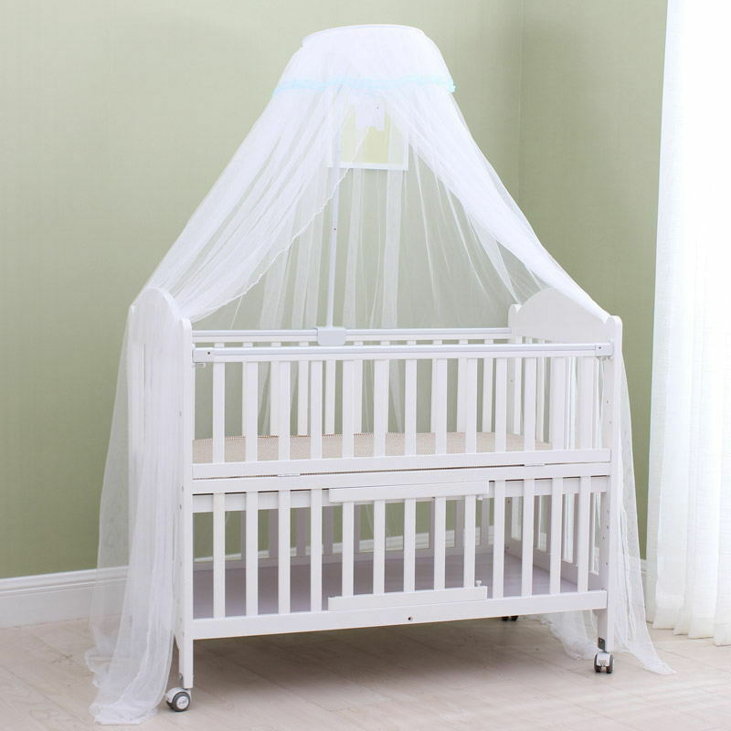 Zomer Baby Wieg Klamboe Self-Stand Baby Bed Net Crib Netting Met Houder Universele Baby Baby Bed Luifel inclusief Houder