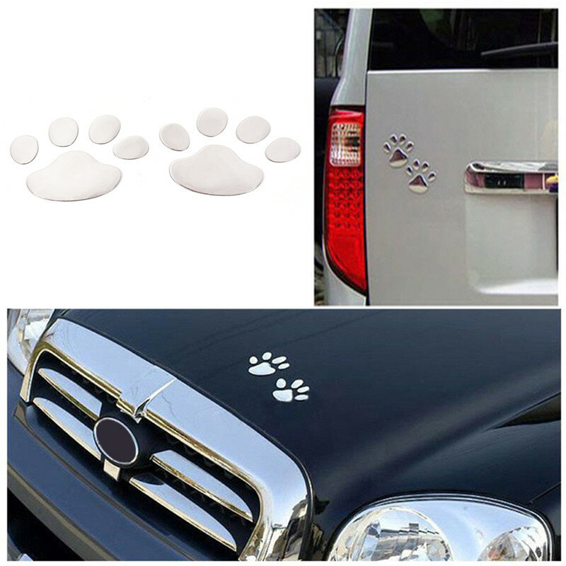 3D Poot Footprint Pvc Auto Stickers Decal Hond Beer Kat Dier Foot Print Sticker Auto Styling Auto Motorcycle Decor