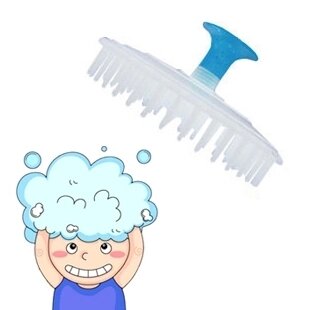 Cepillo masajeador para cabezal de ducha, cepillo Exfoliante para baño, herramienta de limpieza para el cuidado y el estrés del cuero cabelludo, Manual