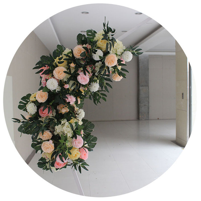1M bricolage personnalisé artificiel mariage fleur mur toile de fond Arrangement fournitures soie Rose pivoine faux fleurs rangée décoration pour arc