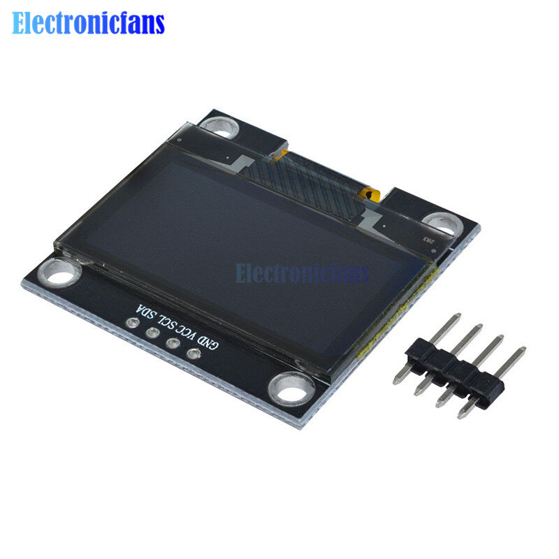 Módulo de exibição LCD OLED branco para arduino, IIC, interface I2C, 128x64, 4PIN, 1.3"