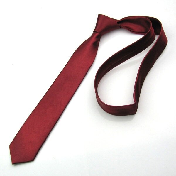Corbata estrecha informal para hombre, corbata roja delgada, negra, accesorios de 5cm, simplicidad para fiesta, corbatas formales de moda