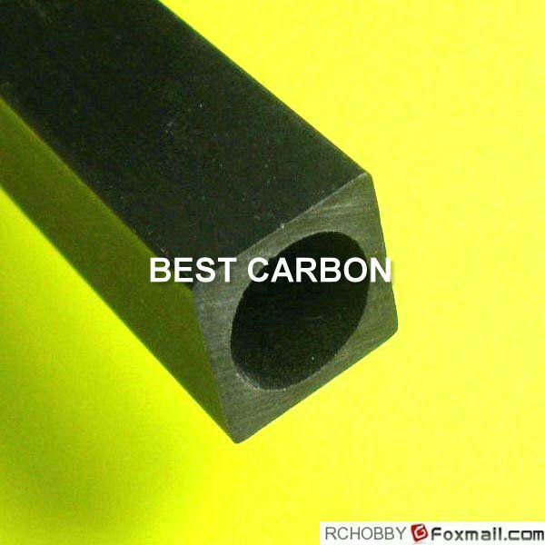 Tubo de fibra de carbono extrusão de 2mm x 1mm x 1000mm, 10 peças