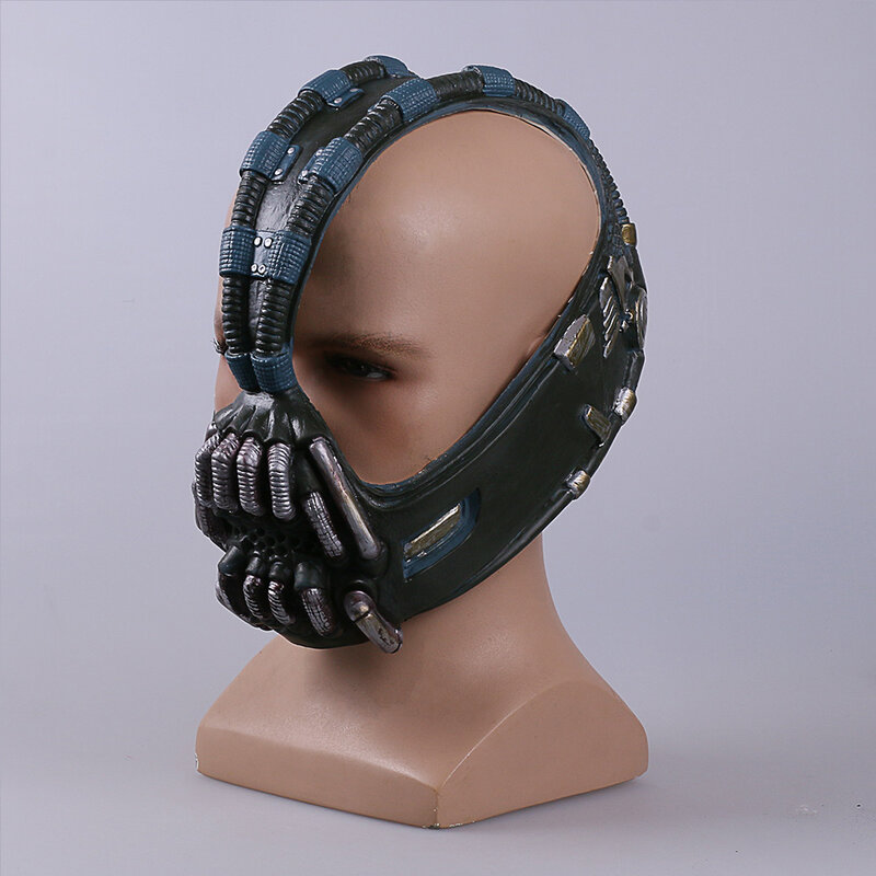 Máscaras de Bane Batman para Cosplay, accesorios de película, El caballero oscuro, máscara de látex, cabeza completa, transpirable, para Halloween
