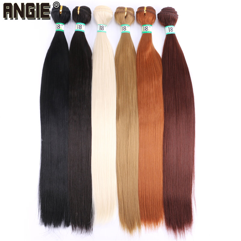 14-30 Inches 200gram/lot Silky Straight Hair Bundles Natural Black High Temperature Synthetic Hair Extensions for Black Women