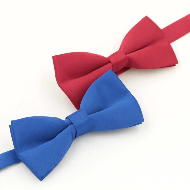 Veektie Solid Colors Fashion Bow Ties For Men Bowtie Tuxedo Classic Wedding Party Red Black White Butterfly Brand Cravate Bar