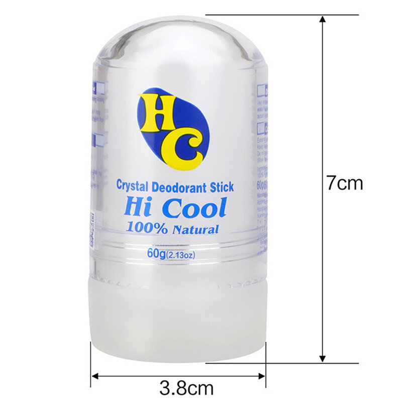 Desodorante corporal de palo de aluminio para mujer, desodorante de cristal, eliminación de axilas, eliminador de olores corporales
