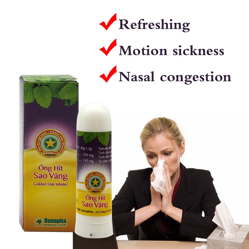 Tailândia inalador nasal herbal vara mint cilindro treament para asma congestão nasal dor de cabeça refrescante aroma vara inalador