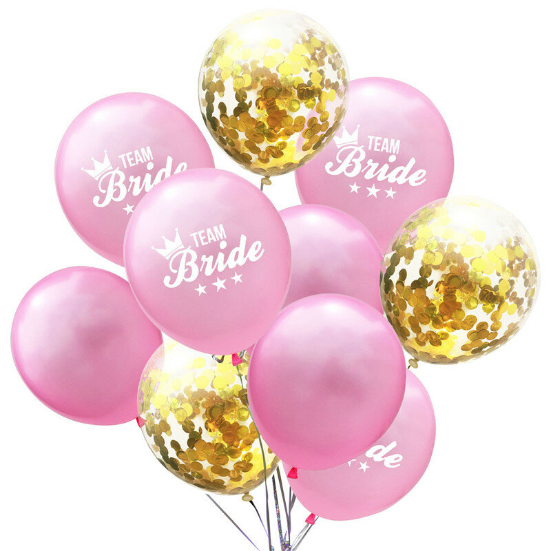 10 pçs equipe noiva balões para festa de solteira decorações crianças adulto feliz aniversário balões gonflable mariage presentes de casamento