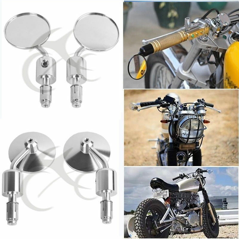 Универсальные алюминиевые зеркала заднего вида для мотоцикла с ЧПУ, 3 дюйма, для Kawasaki, Yamaha, Honda, Suzuki, мотоциклетный чоппер