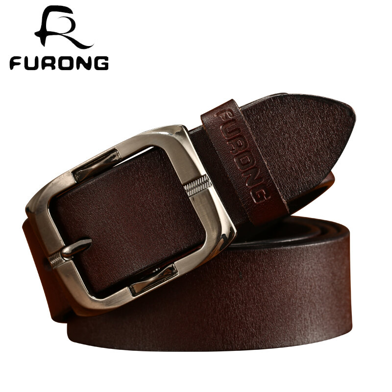 Cinturones de diseñador con hebilla de Pin de cuero de vaca para mujer, cinturones de moda, Estilo Vintage, combina con todo, cinturón de cuero genuino de moda