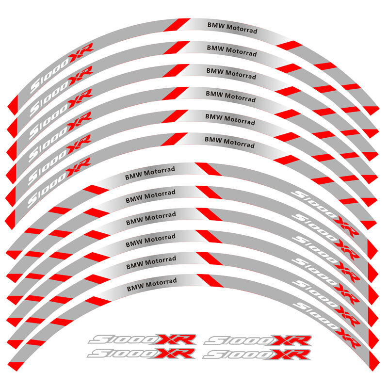 Hoge Kwaliteit Nieuwe 12 Stuks Dikke Rand Outer Rim Sticker Streep Wiel Decals Voor Bmw S1000XR