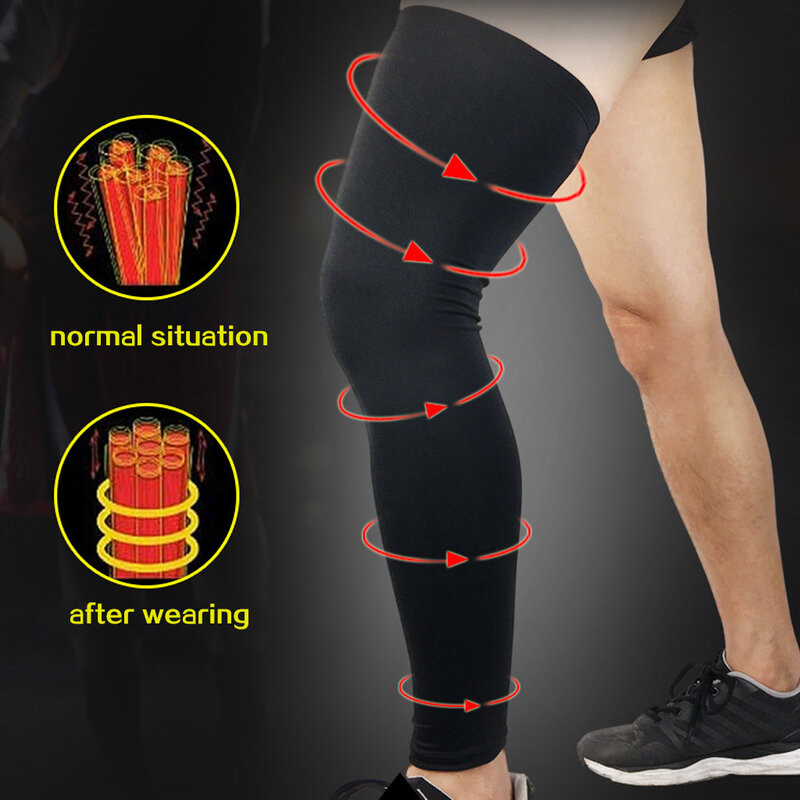 Bermanfaat 1 Buah Bantalan Lutut Lengan Kompresi untuk Pria Bantalan Lutut Bantalan Tulang Lutut Elastis Bantalan Basket Mendukung Dukungan Bola Voli