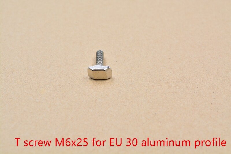 Parafuso em t padrão europeu m6x25 para 30 de perfil de alumínio 1 peça