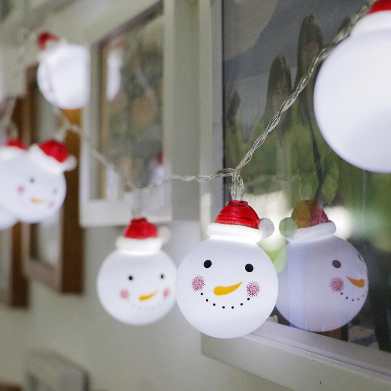 10-led boneco de neve fada string lâmpada bateria natal árvore festa decoração do casamento mais novo