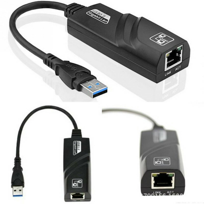 สาย USB 3.0 To Gigabit Ethernet RJ45 LAN (10/100/1000) mbps อะแดปเตอร์เครือข่าย Ethernet การ์ดเครือข่ายสำหรับ PC Drop Shop