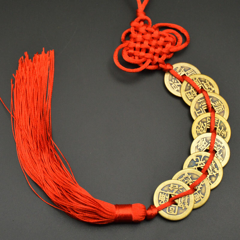 Fengshui nudo manual chino, amuletos de la suerte, monedas de cobre antiguas, mascota, protección de la prosperidad, buena fortuna, decoración del hogar y del coche
