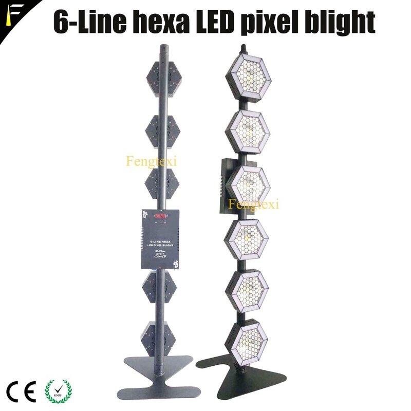 4 وحدات 6x100 واط 6-Line Hexa COB LED RGB/الدافئة/الباردة الشمس ضوء المرحلة الخلفية ضوء بكسل ديكو الإضاءة تناسب الموسيقى الحفل مع FlightCase