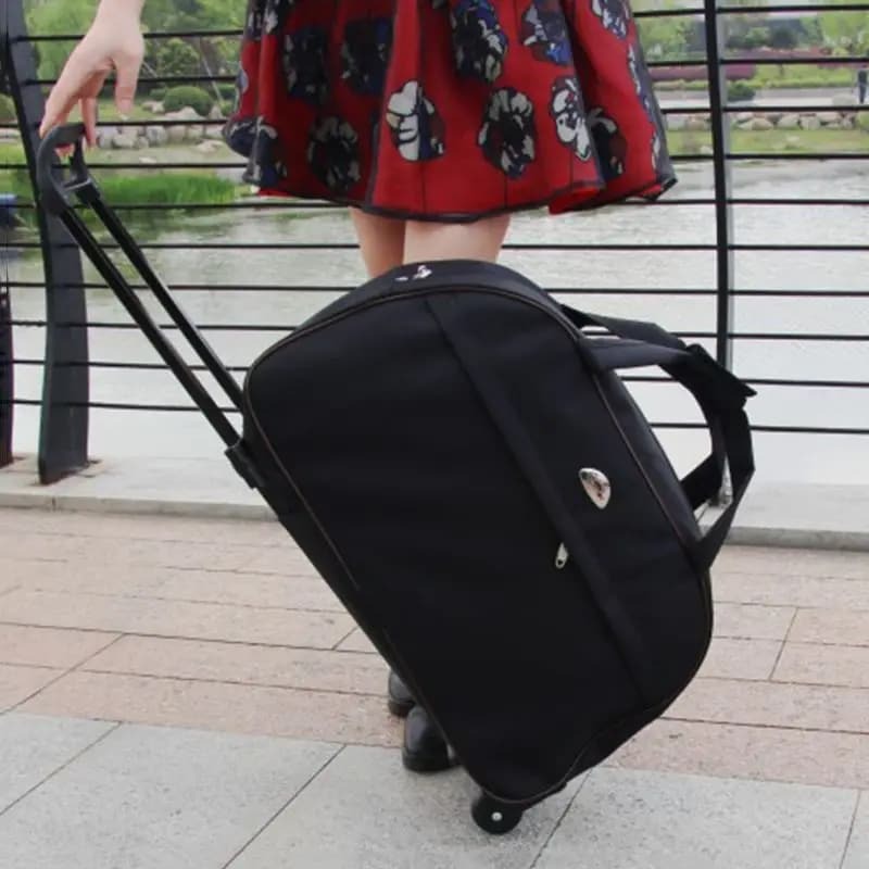 Imperméable à l'eau grande capacité sac de voyage épais Style valise à roulettes bagages pour femme dame homme
