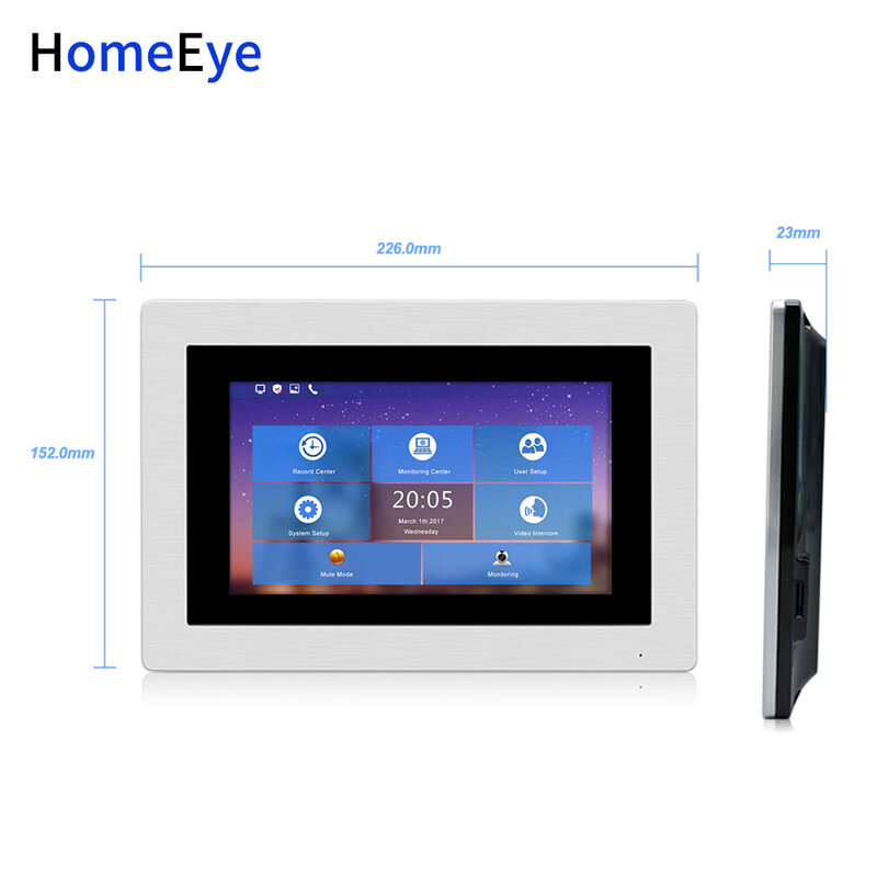 TuyaSmart-sistema de Control de acceso para puerta de casa, intercomunicador con pantalla táctil, contraseña/tarjeta RFID/interruptor POE, WiFi, videoportero IP