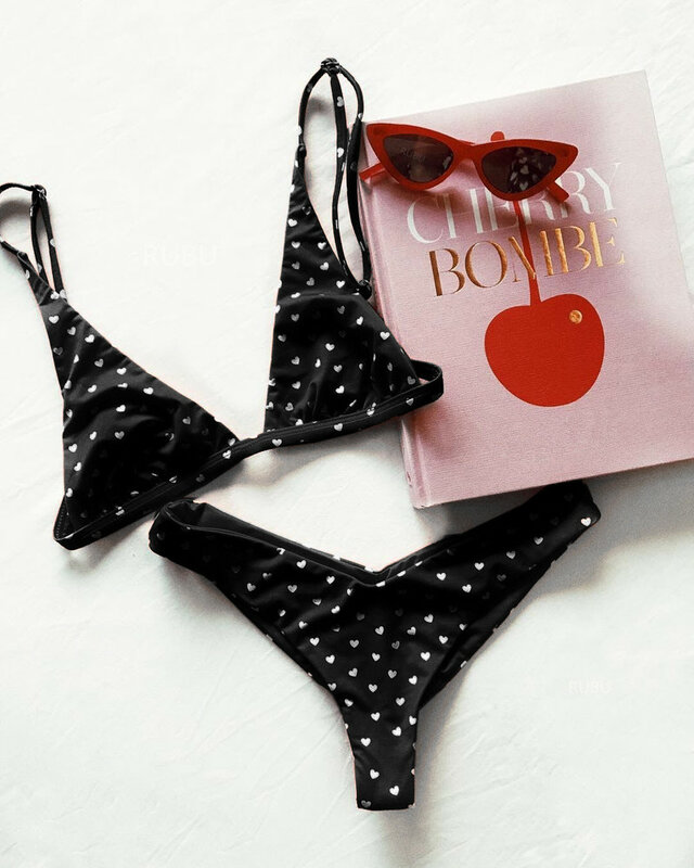 Ариэль Сары бикини набор 2019 сексуальный купальник купальный костюм женский красный бикини с принтом сердца пляжная одежда Maillot De Bain Femme