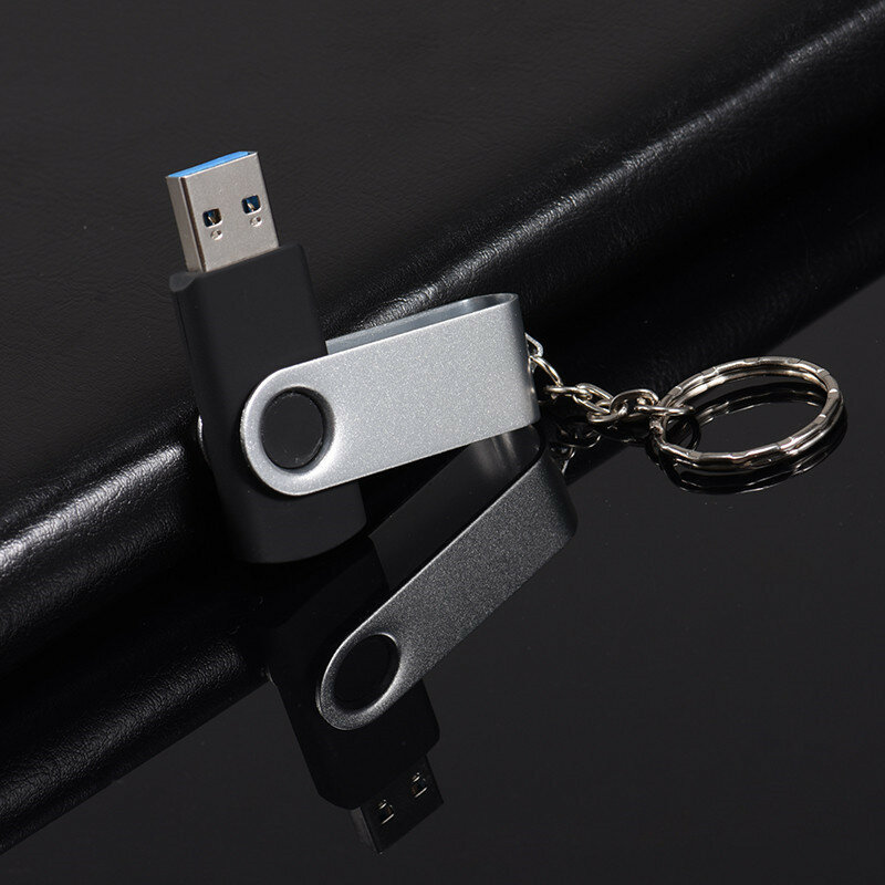 Unidad Flash USB giratoria, pendrive de metal, memoria de 64gb, 4GB, 8GB, 16GB, 32GB, 2,0, disco U para regalo