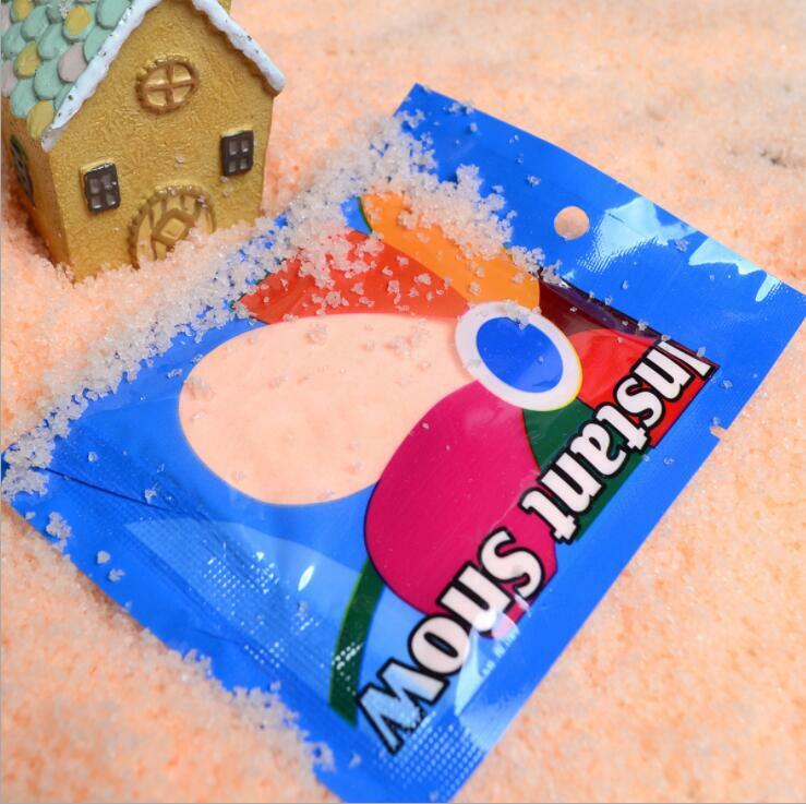 20g construção mágica instantânea de decoração, decoração de natal artificial falsa colorida, expansão de cor de neve, pó de ronco, brinquedos quentes