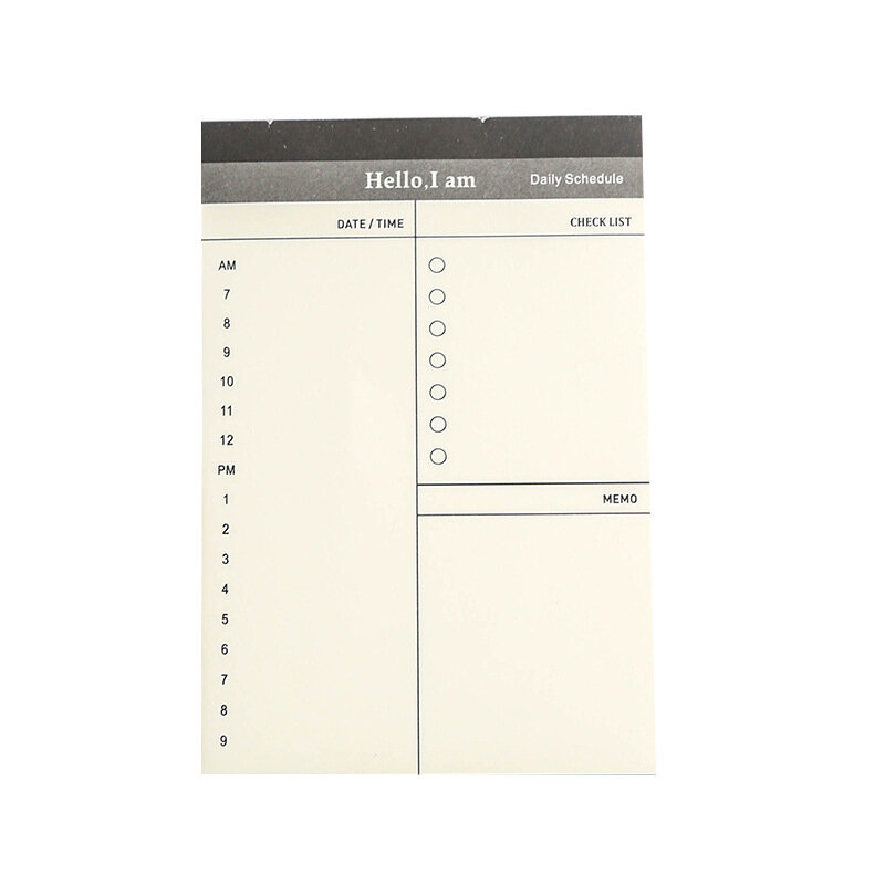 الإبداعية اليومية الجدول مذكرة الوسادة للقيام قائمة الوقت لزجة ملاحظة الجدول الزمني مخطط ملصقات مكتب اللوازم المدرسية الكورية القرطاسية