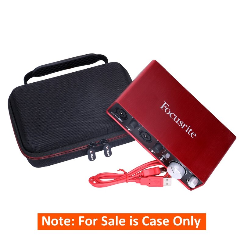 LTGEM EVA Hard Travel Case for Focusrite Scarlett Solo 2i2 (2nd Gen) USB Audio Interface