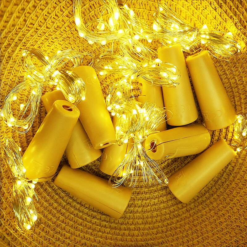 Fil d'argent LED guirlandes lumineuses 2M 3M 5M 10M étanche éclairage de vacances pour fée arbre de noël Haloween décoration de fête de mariage