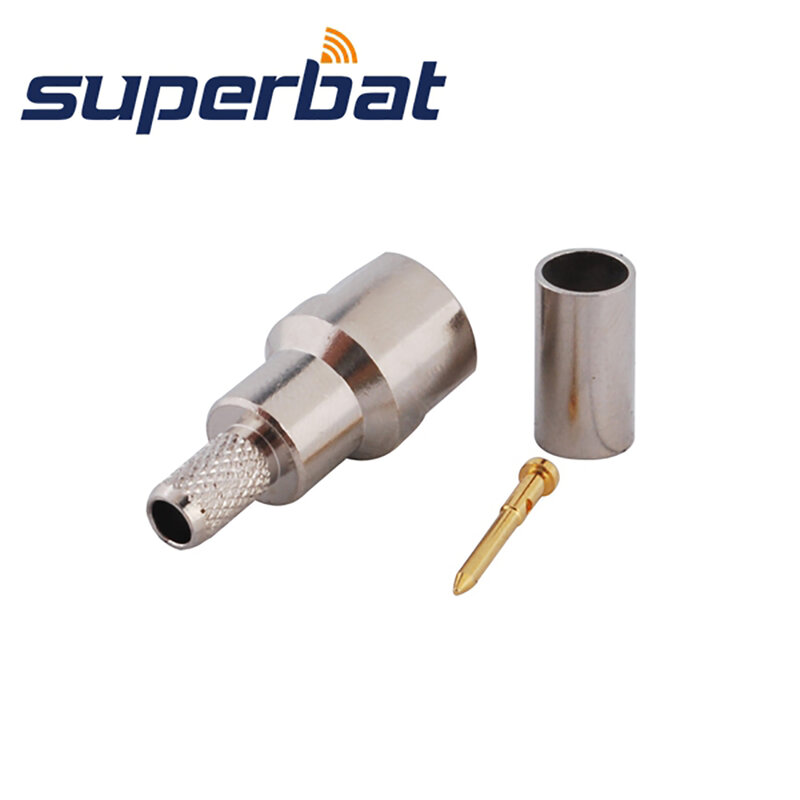 Superbat – connecteur Coaxial RF 50 Ohm pour soudure à sertir, mâle FME, LMR195 RG58 RG400 RG142
