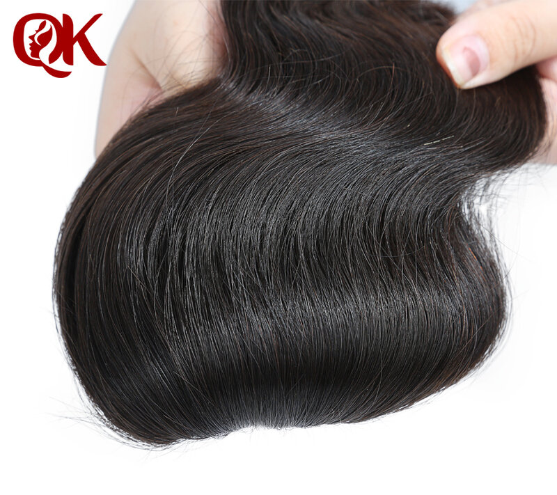 QueenKing 毛ブラジル実体波の毛束自然な色人毛織り送料無料の Remy 毛