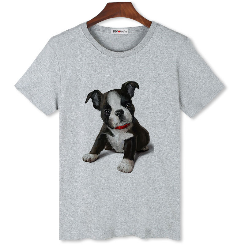 Забавная Футболка с принтом маленьких жуков, летняя повседневная футболка с милой собакой для мужчин