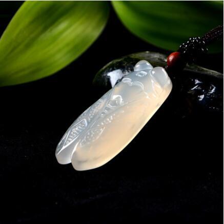 Ice chalcedony pendants men and women necklace long sweater chain crystal pendant pendants fall