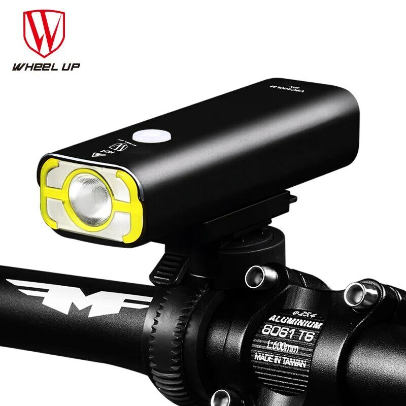 Koło lampka rowerowa ładowana na usb przednia kierownica rower bateria do światła LED latarka latarka reflektor akcesoria rowerowe