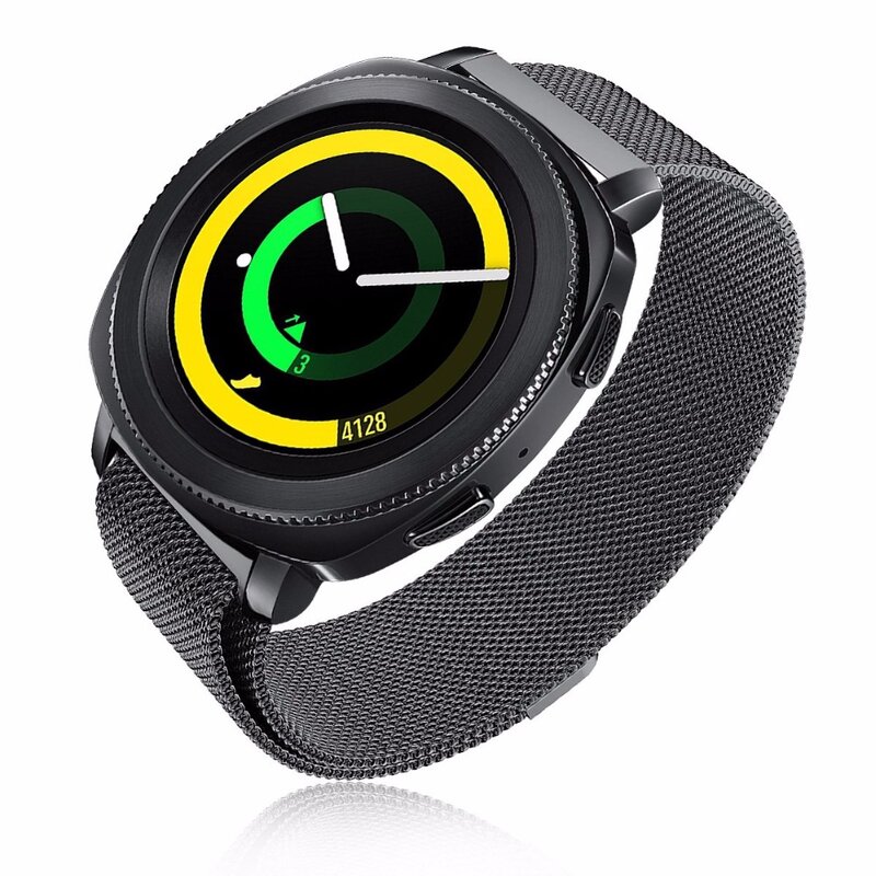 Milanese Watchband 18/20/22mm do zegarka Samsung Galaxy 46mm 42mm biegów S3 S2 klasyczny amazfit Bip Huawei GT 2 pasek magnetyczny pasek