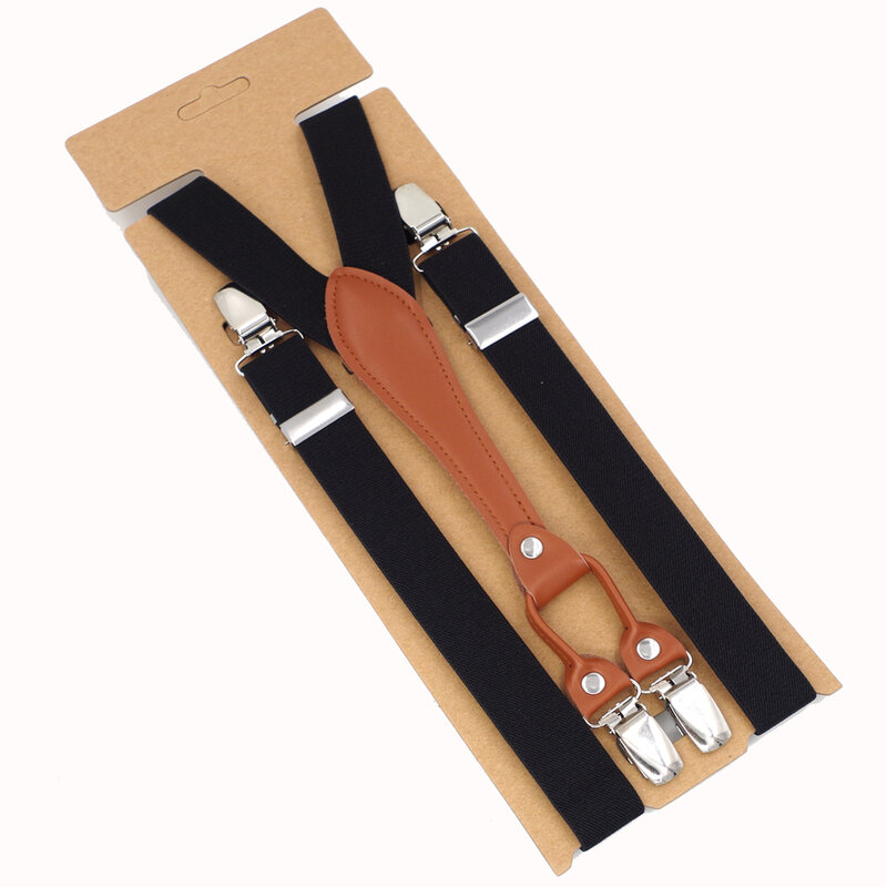 Bretelles élastiques réglables pour garçons et filles, 9 couleurs, 2.5cm x 80cm, nouvelle collection